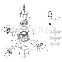 Cylindre et piston BETA 250/300 RR/RACING 2T 2018