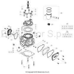 Cylindre et piston BETA 300 X-TRAINER 2T 2017