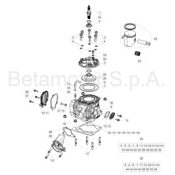 Cylindre et piston BETA 200 RR 2T 2019