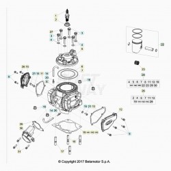 Cylindre et piston BETA 300 RR 2T 2020