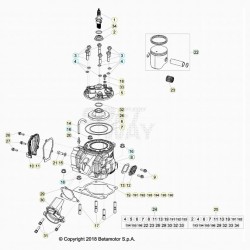 Cylindre et piston BETA 200 RR 2T 2020