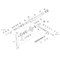 Commande de valves et pompe a eau BETA 250/300 RR/RACING 2T 2017