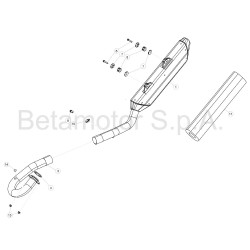 Collecteur et silencieux 4T BETA ENDURO RR / RACING 4T EFI 2017