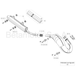 Échappement silencieu BETA 125 RR 2T 2018