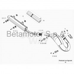 Échappement silencieu BETA 125 RR 2T 2019