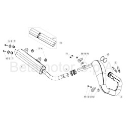 Échappement silencieu BETA ENDURO X-TRAINER 2T 2018/2019