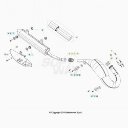 Échappement silencieu BETA 200 RR 2T 2020