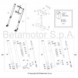 Fourche et tés de fourche BETA 250 RR 2T 2019