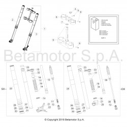 Fourche et tés de fourche BETA 200 RR 2T 2019