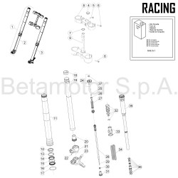 Fourche RACING et tés de fourche BETA ENDURO RR 2T RACING 2017