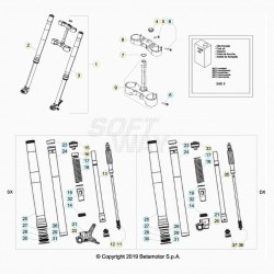 Fourche ZF et tés de fourche BETA 390 RR 4T EFI 2020