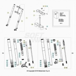 Fourche ZF et tés de fourche BETA 480 RR 4T EFI 2020