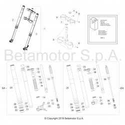 Fourche ZF et tés de fourche BETA ENDURO RR 4T EFI 2019