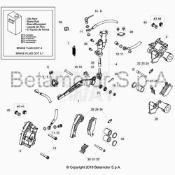 Système de frein avant et arrière BETA 250 RR 2T 2019