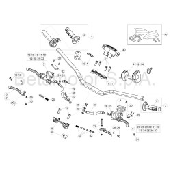 Guidon et maitre cylindres BETA ENDURO RR / RACING 4T EFI 2017
