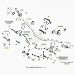 Guidon et maitre cylindres BETA 350 RR 4T EFI 2020