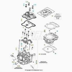 Cylindre et culasse BETA 350 RR 4T EFI 2020