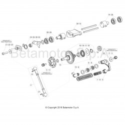 Commande de valves et pompe à eau BETA 125 RR 2T 2019