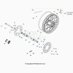 Roue arrière BETA 200 RR 2T 2020