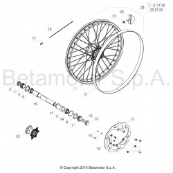 Roue avant BETA ENDURO RR / RACING 4T EFI 2019