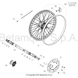 Roue avant BETA 125 RR 2T 2019