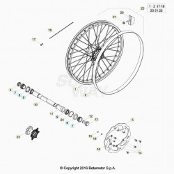 Roue avant BETA 200 RR 2T 2020