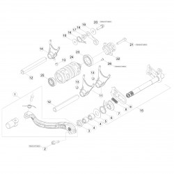 Sélecteur et axe de selection BETA 300 RR 2T 2019