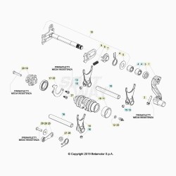 Sélecteur et axe de selection BETA 350 RR 4T EFI 2020