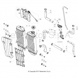 Radiateur et durites BETA 250 RR 2T 2019