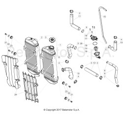 Radiateur et durites BETA 125 RR 2T 2019