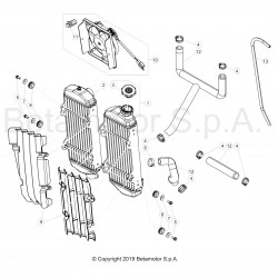 Radiateur et durites BETA 300 RR 2T 2019 REPLICA STEVE HOLCOMBE