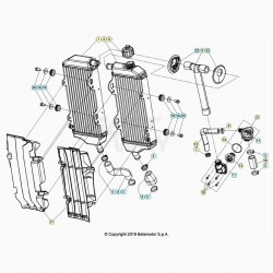 Radiateur et durites BETA 350 RR 4T EFI 2020