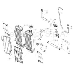 Radiateur et durites BETA 125 RR 2T 2018