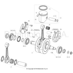 Vilebrequin et piston BETA 125 RR 2T 2019