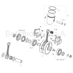 Vilebrequin et piston BETA 300 X-TRAINER 2T 2018/2019