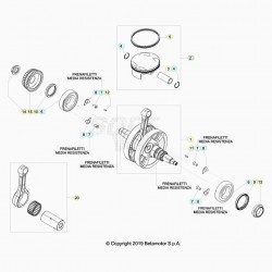 Vilebrequin et piston BETA 350 RR 4T EFI 2020