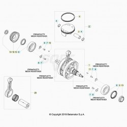 Vilebrequin et piston BETA 430 RR 4T EFI 2020