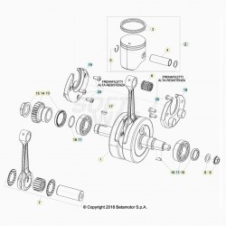 Vilebrequin et piston BETA 200 RR 2T 2020