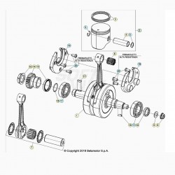 Vilebrequin et piston BETA 125 RR 2T 2020