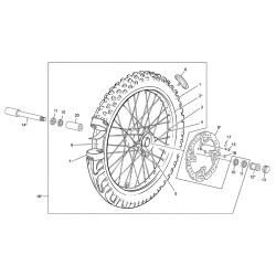 Roue avant SHERCO 250 SEF-R 4T SIX DAYS 2018