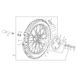 Roue avant SHERCO 250 SEF-R 4T FACTORY 2020