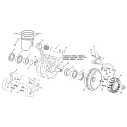 Vilebrequin, piston et allumage