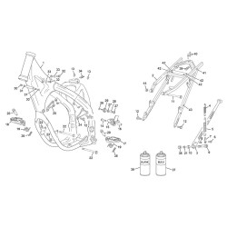 Cadre et boucle arrière SHERCO 250 SEF-R 4T 2020