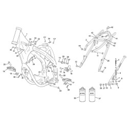 Cadre et boucle arrière SHERCO 450 SEF-R 4T 2019