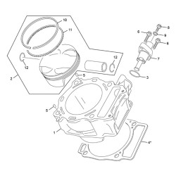 Cylindre et piston SHERCO 450 SEF-R 4T 2020