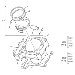 Cylindre et piston SHERCO 300 SEF-R 4T 2020