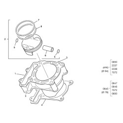 Cylindre et piston SHERCO 250 SEF-R 4T FACTORY 2020