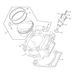 Cylindre et piston SHERCO 450 SEF-R 4T FACTORY 2017