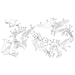 Plastiques reservoir selle SHERCO 300 SE-R 2T FACTORY 2017
