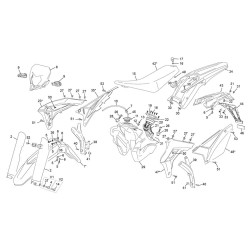 Plastiques reservoir selle SHERCO 450 SEF-R 4T FACTORY 2019